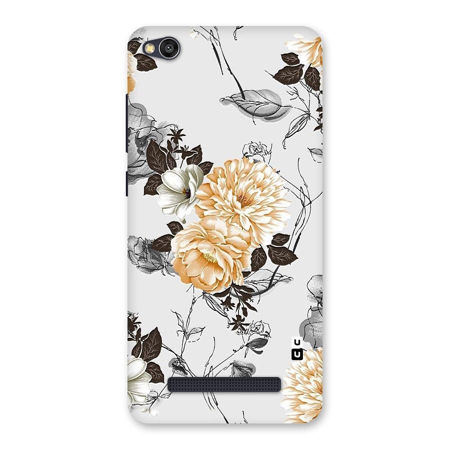 Yellow Floral Back Case for Redmi 4A