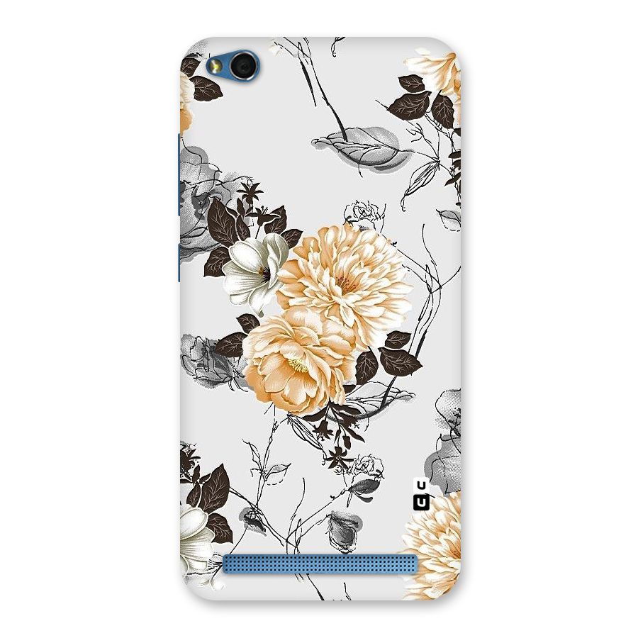 Yellow Floral Back Case for Redmi 5A