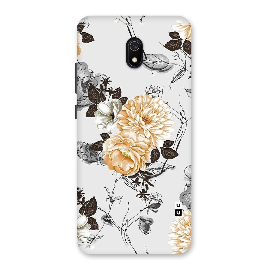 Yellow Floral Back Case for Redmi 8A