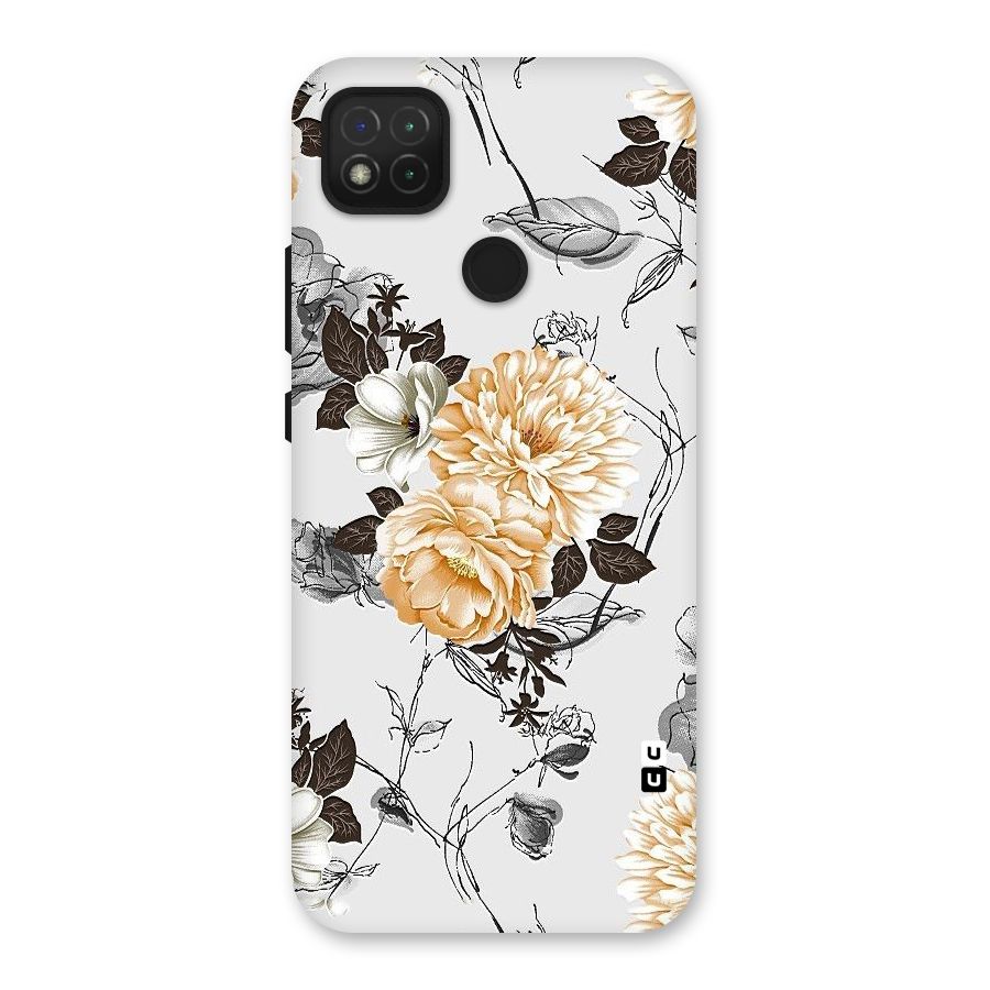 Yellow Floral Back Case for Redmi 9