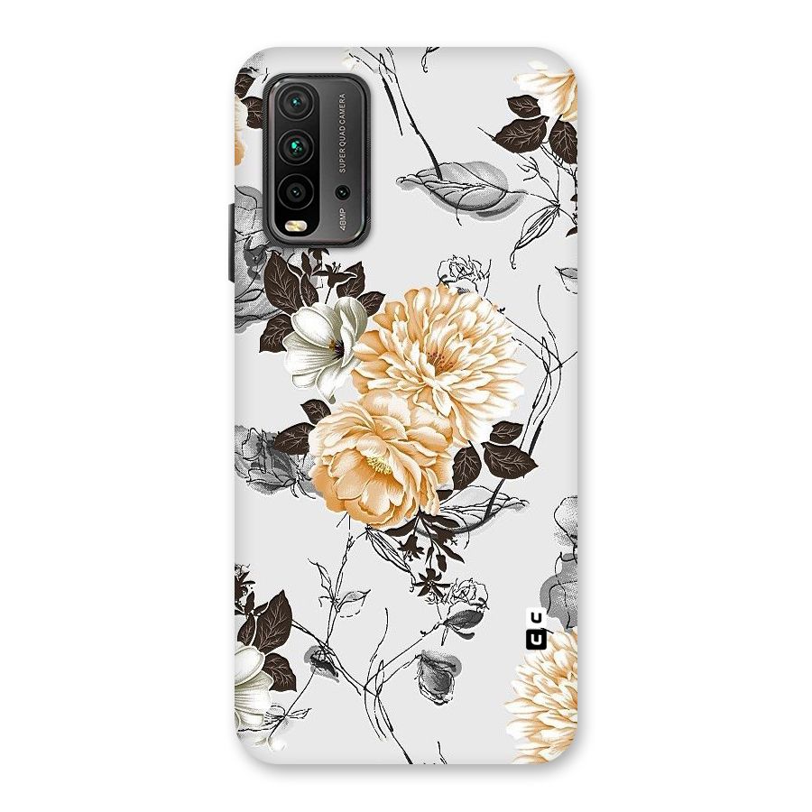 Yellow Floral Back Case for Redmi 9 Power