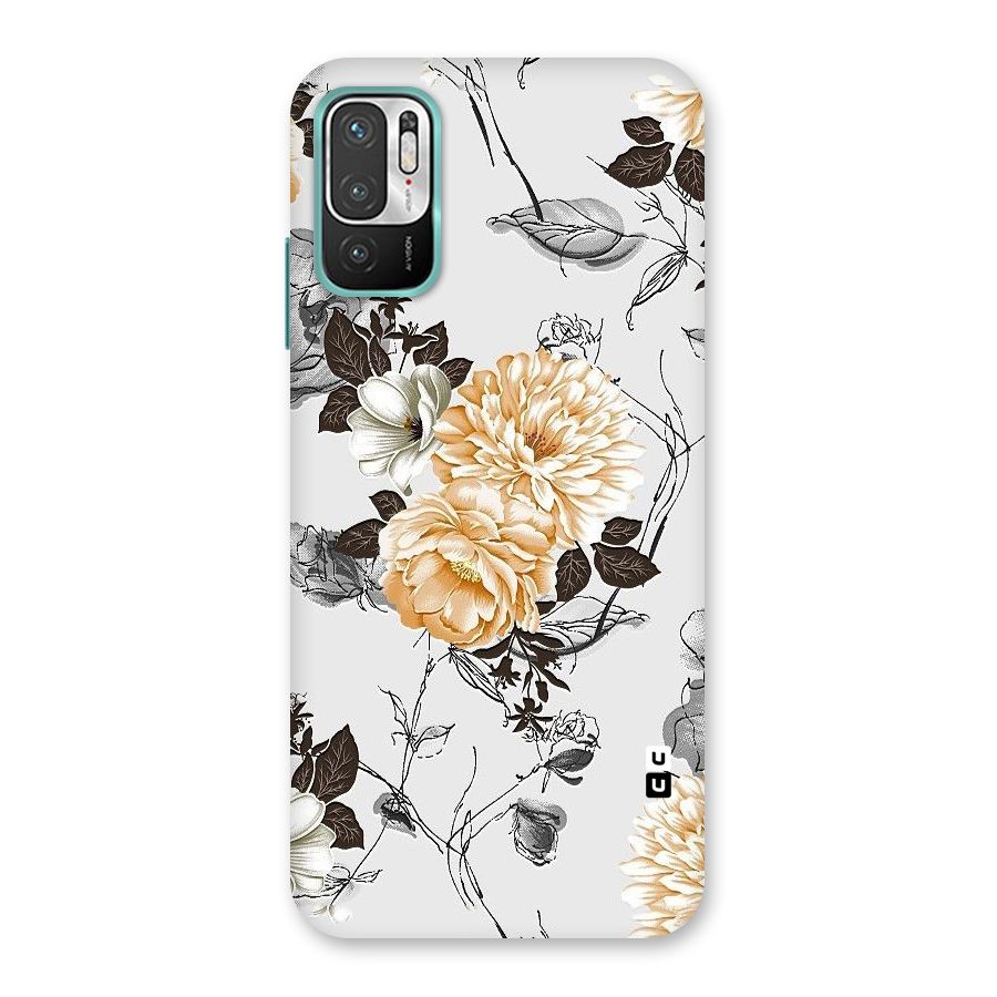 Yellow Floral Back Case for Redmi Note 10T 5G