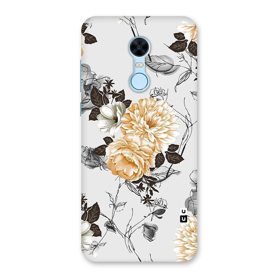 Yellow Floral Back Case for Redmi Note 5