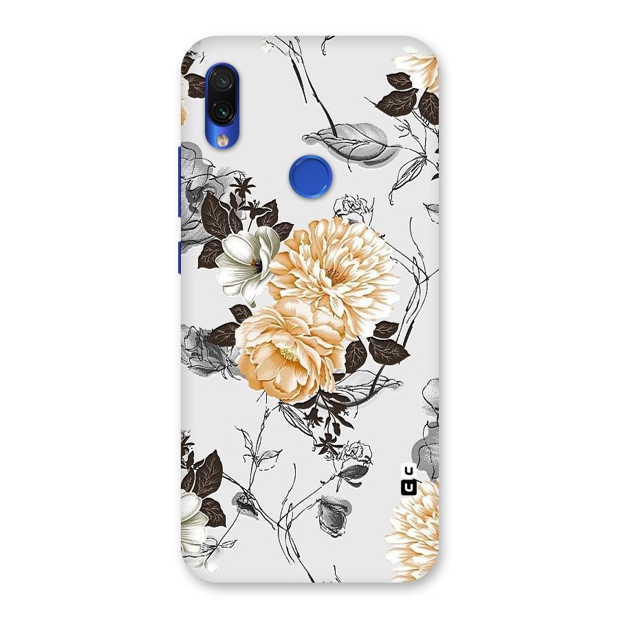 Yellow Floral Back Case for Redmi Note 7S