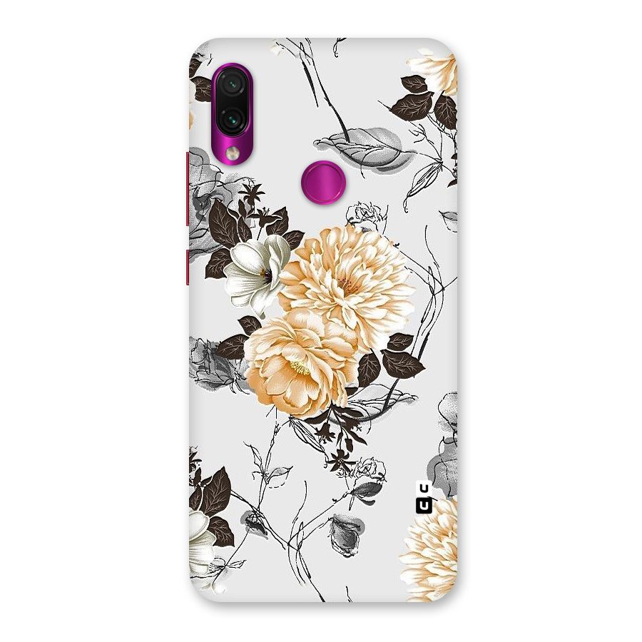 Yellow Floral Back Case for Redmi Note 7 Pro