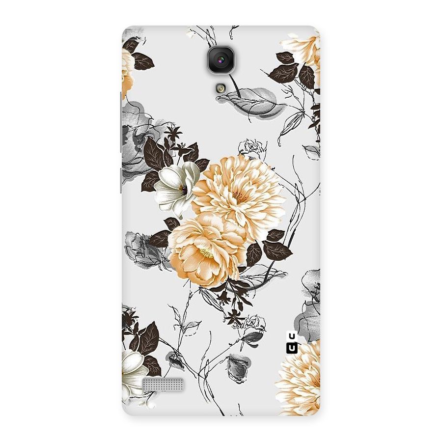 Yellow Floral Back Case for Redmi Note Prime