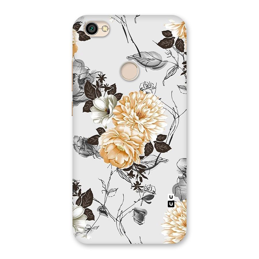 Yellow Floral Back Case for Redmi Y1 2017