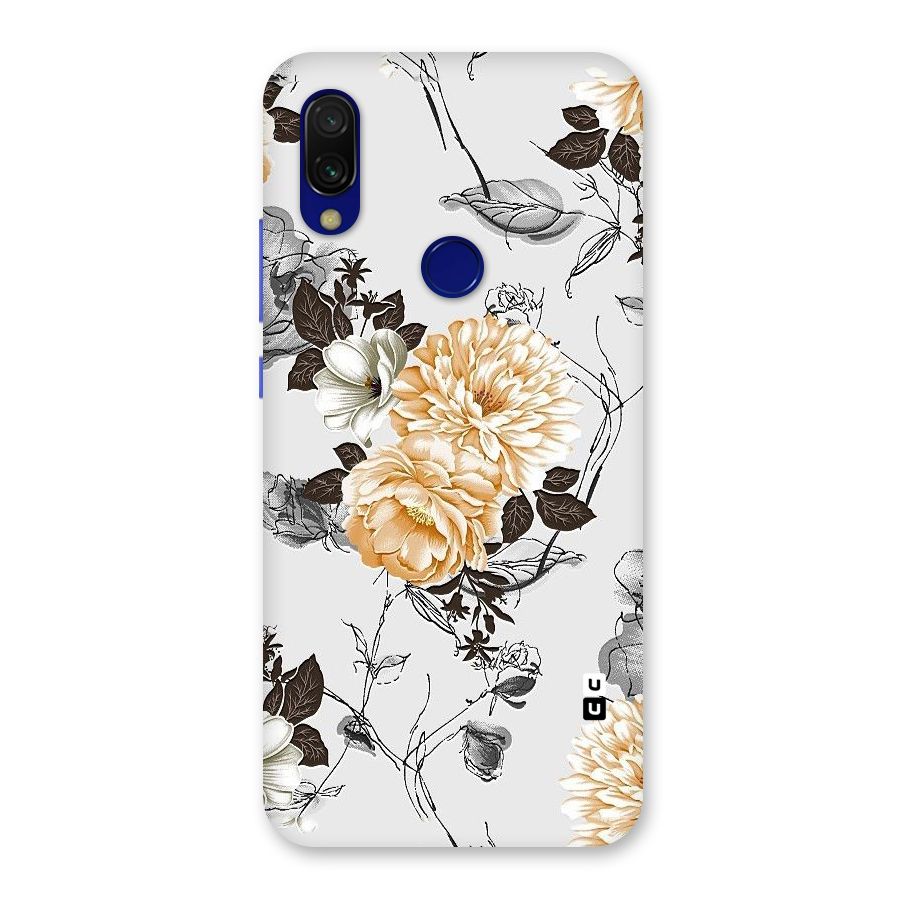 Yellow Floral Back Case for Redmi Y3