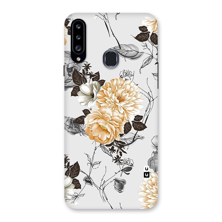 Yellow Floral Back Case for Samsung Galaxy A20s