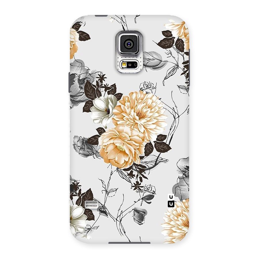 Yellow Floral Back Case for Samsung Galaxy S5