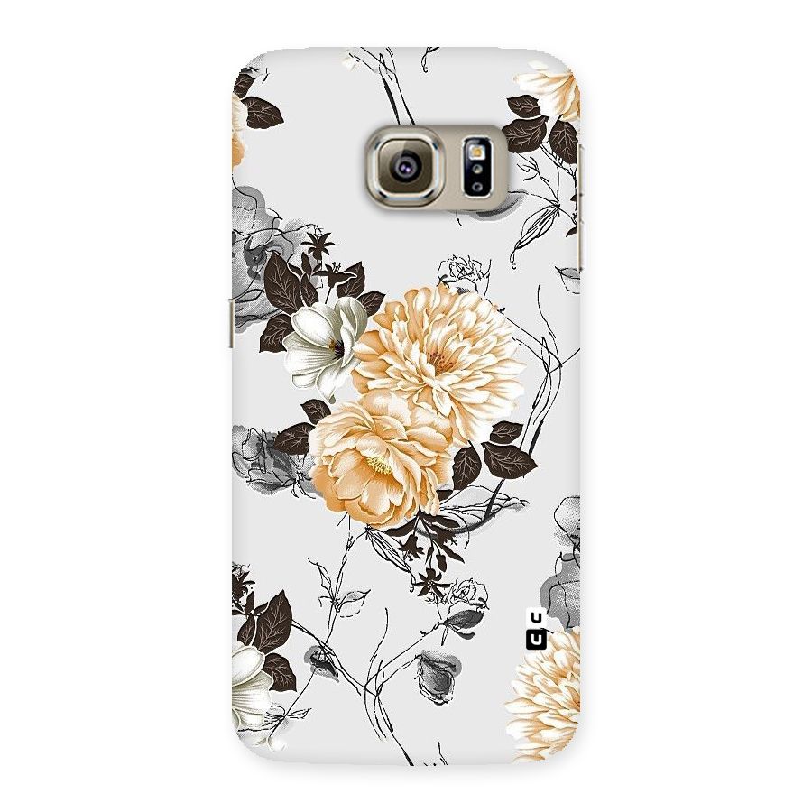 Yellow Floral Back Case for Samsung Galaxy S6 Edge