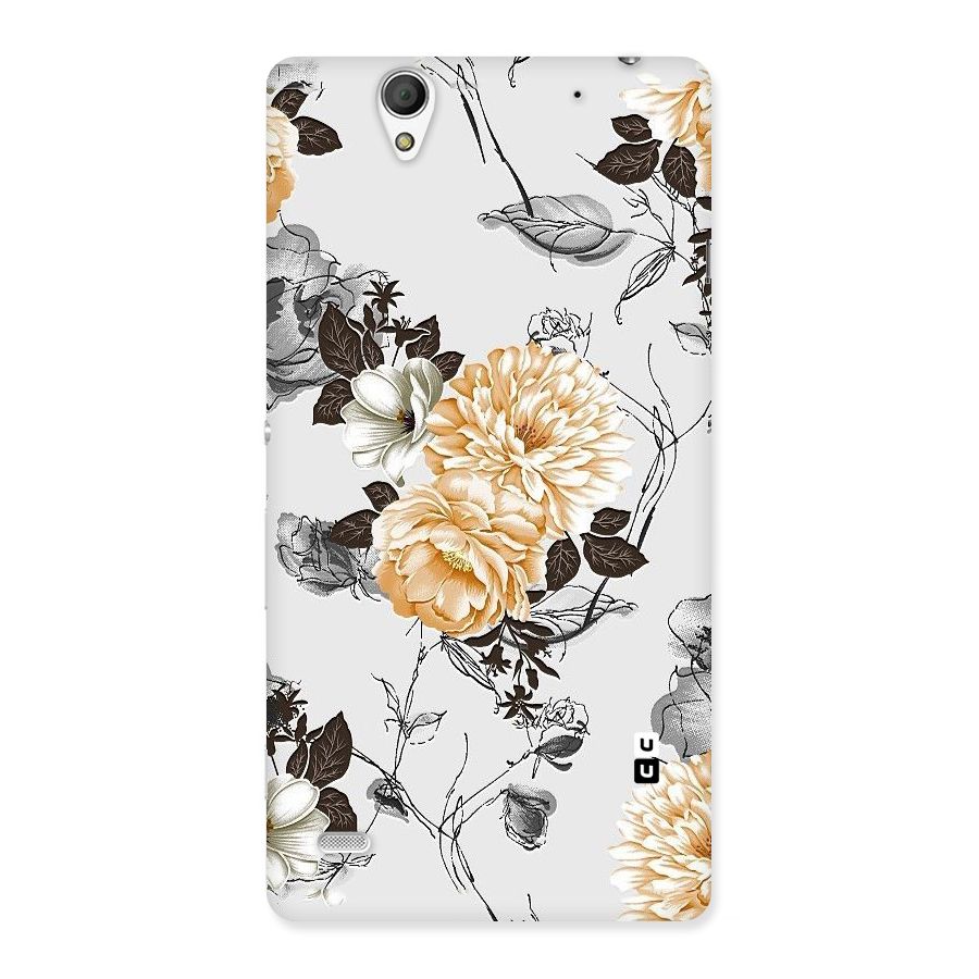 Yellow Floral Back Case for Sony Xperia C4
