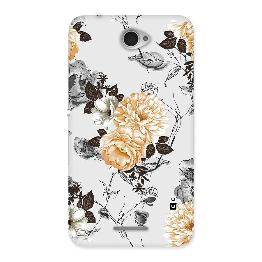 Yellow Floral Back Case for Sony Xperia E4