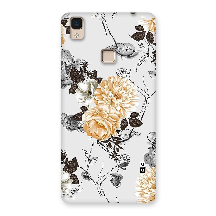 Yellow Floral Back Case for V3 Max