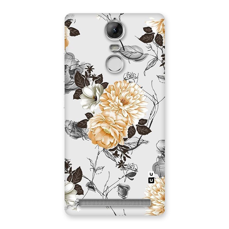 Yellow Floral Back Case for Vibe K5 Note