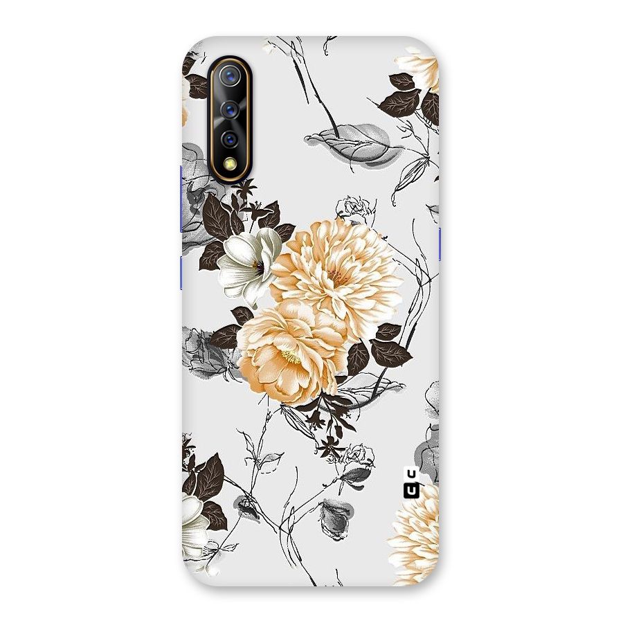 Yellow Floral Back Case for Vivo S1