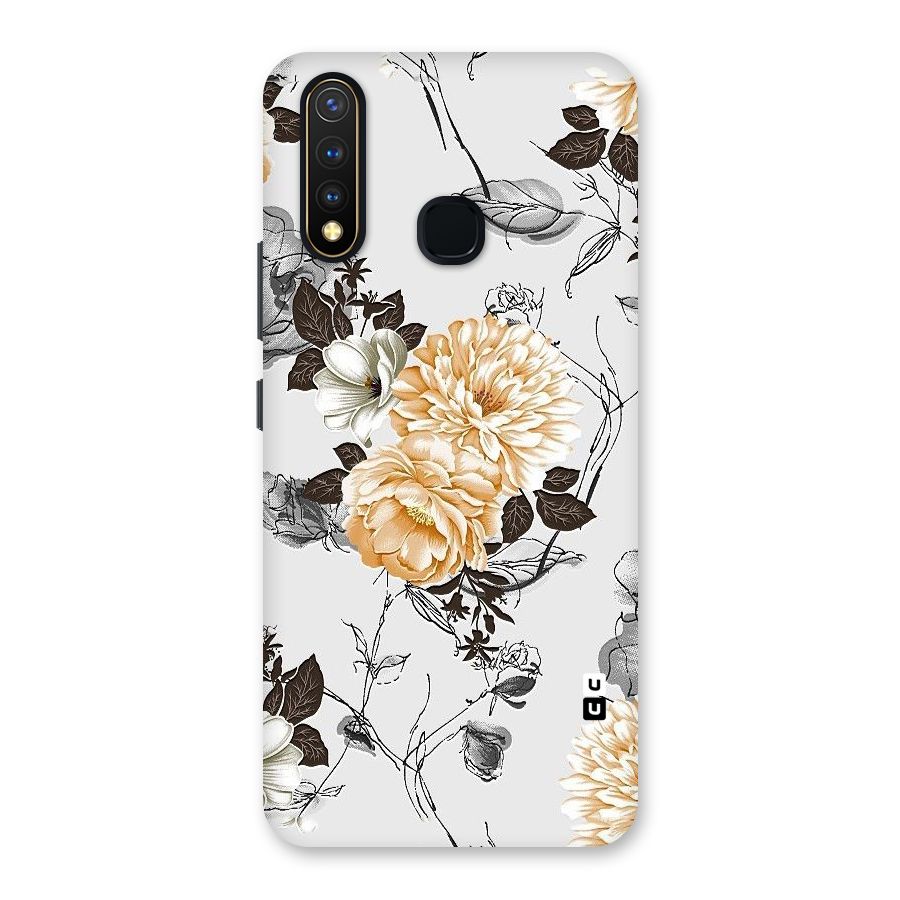 Yellow Floral Back Case for Vivo U20