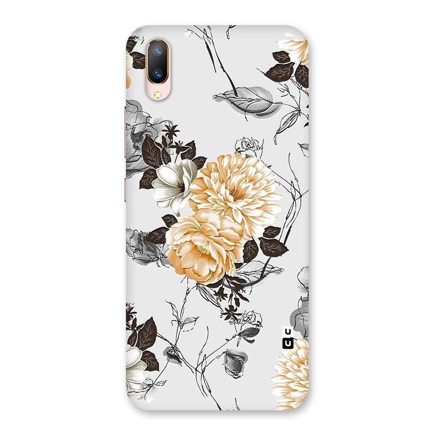 Yellow Floral Back Case for Vivo V11 Pro