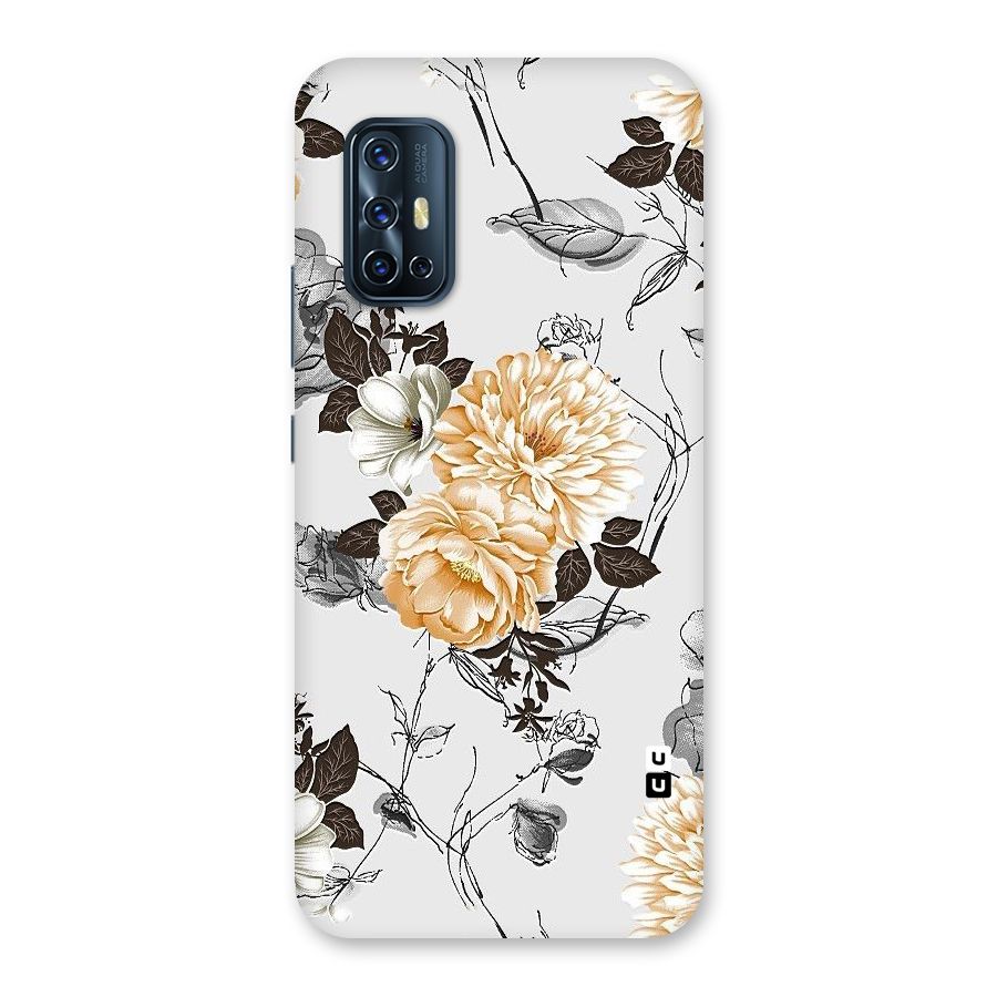 Yellow Floral Back Case for Vivo V17