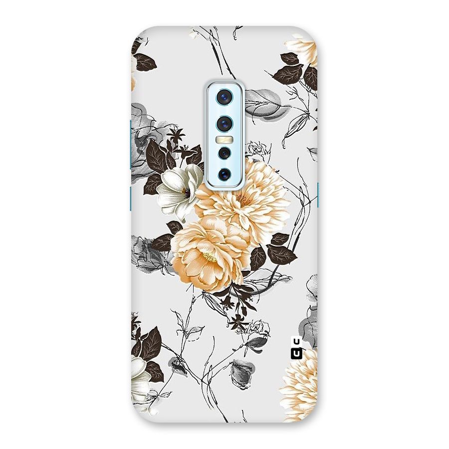 Yellow Floral Back Case for Vivo V17 Pro