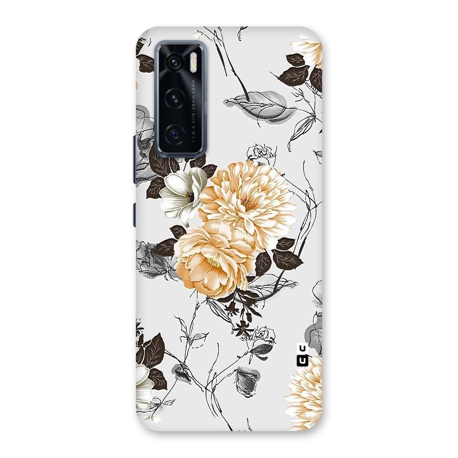 Yellow Floral Back Case for Vivo V20 SE