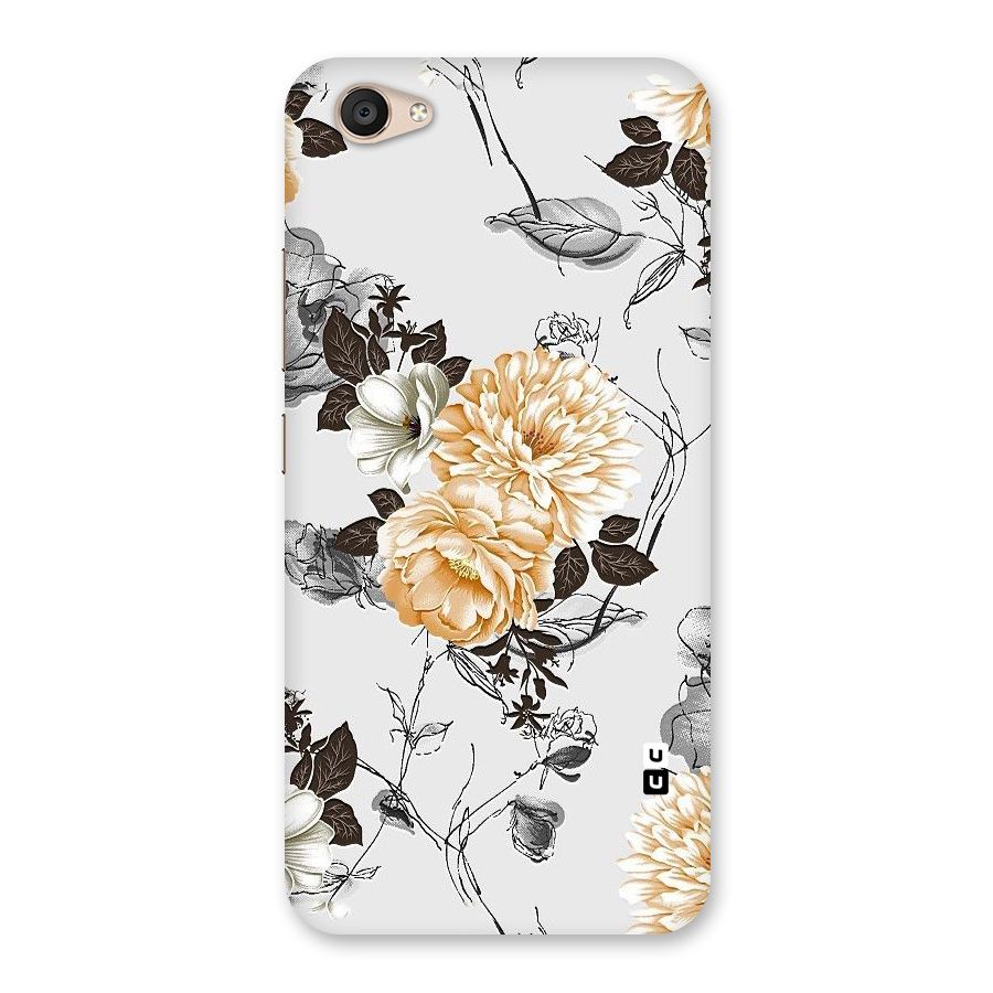 Yellow Floral Back Case for Vivo V5 Plus