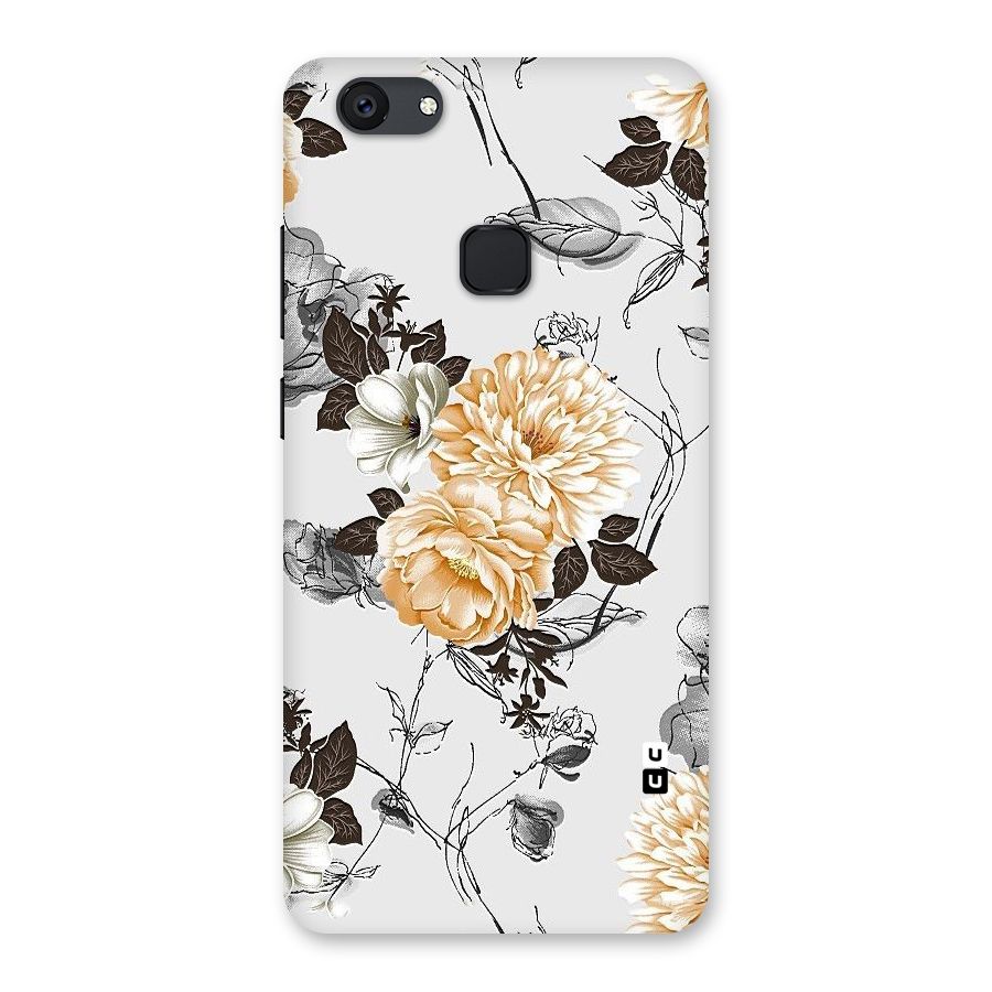 Yellow Floral Back Case for Vivo V7 Plus