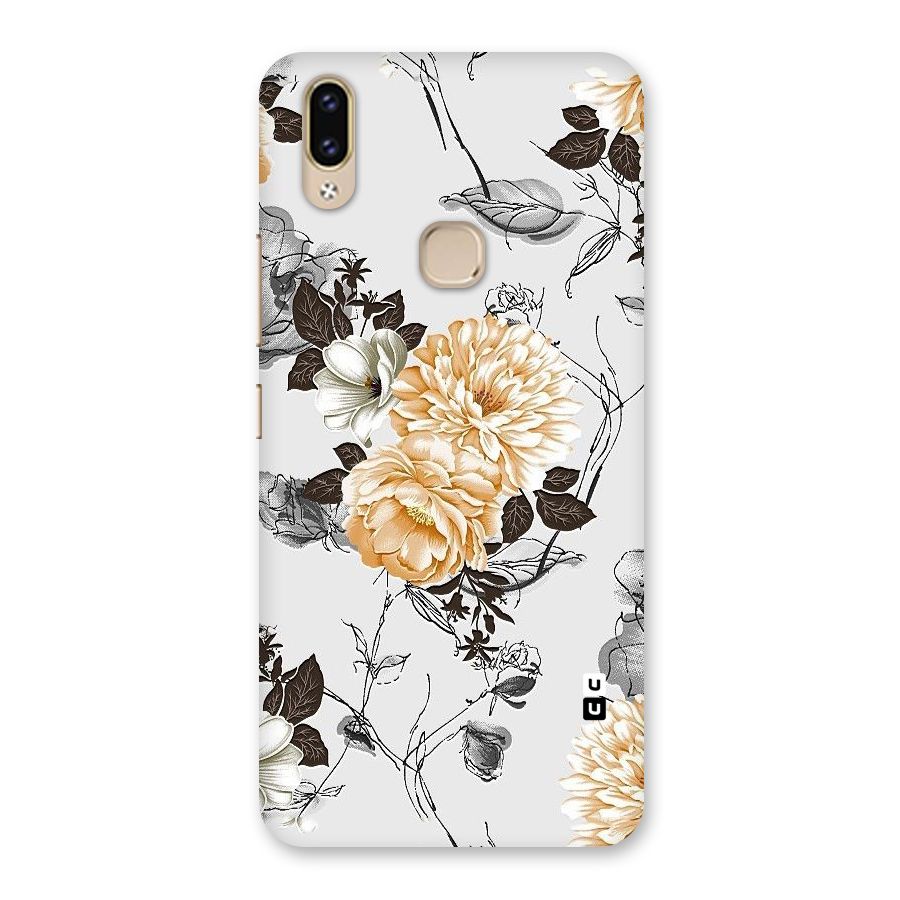 Yellow Floral Back Case for Vivo V9 Youth
