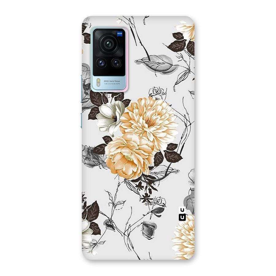 Yellow Floral Back Case for Vivo X60 Pro