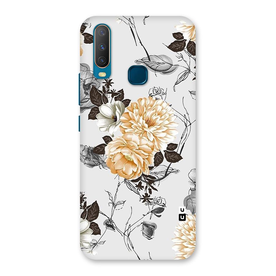 Yellow Floral Back Case for Vivo Y17