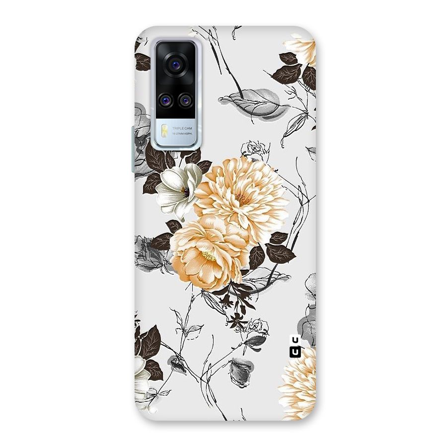 Yellow Floral Back Case for Vivo Y31