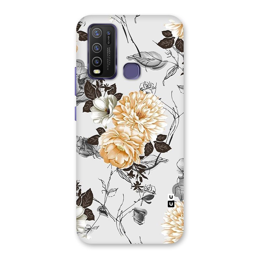 Yellow Floral Back Case for Vivo Y50