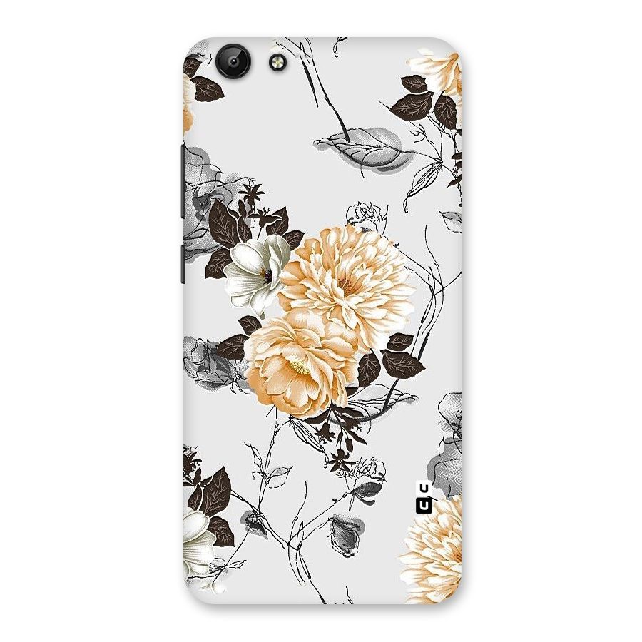 Yellow Floral Back Case for Vivo Y69