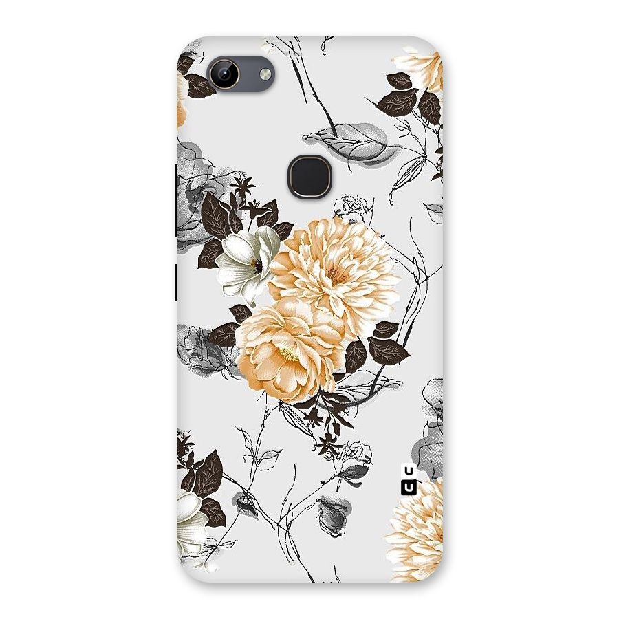 Yellow Floral Back Case for Vivo Y81