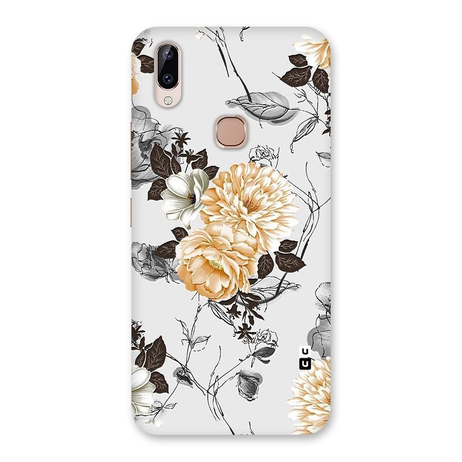 Yellow Floral Back Case for Vivo Y83 Pro