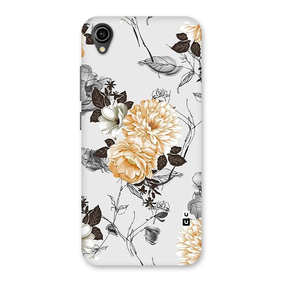 Yellow Floral Back Case for Vivo Y90