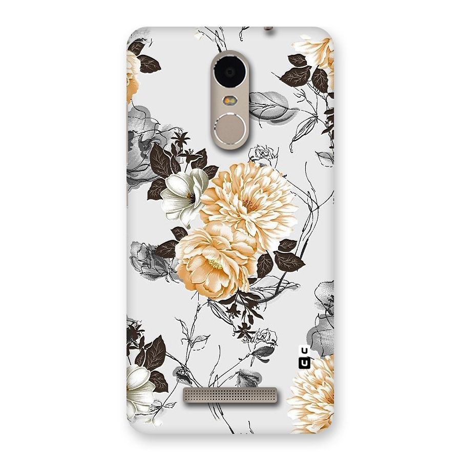 Yellow Floral Back Case for Xiaomi Redmi Note 3