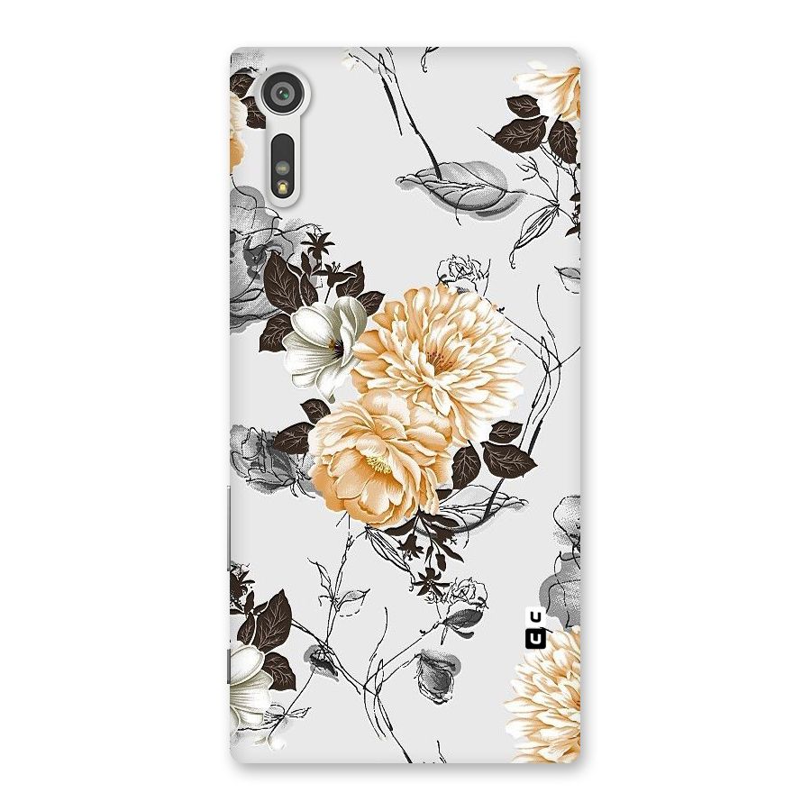 Yellow Floral Back Case for Xperia XZ