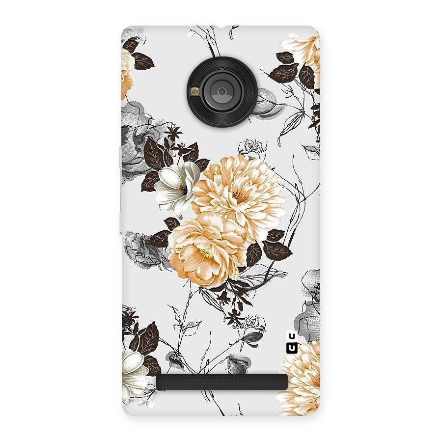 Yellow Floral Back Case for Yu Yunique