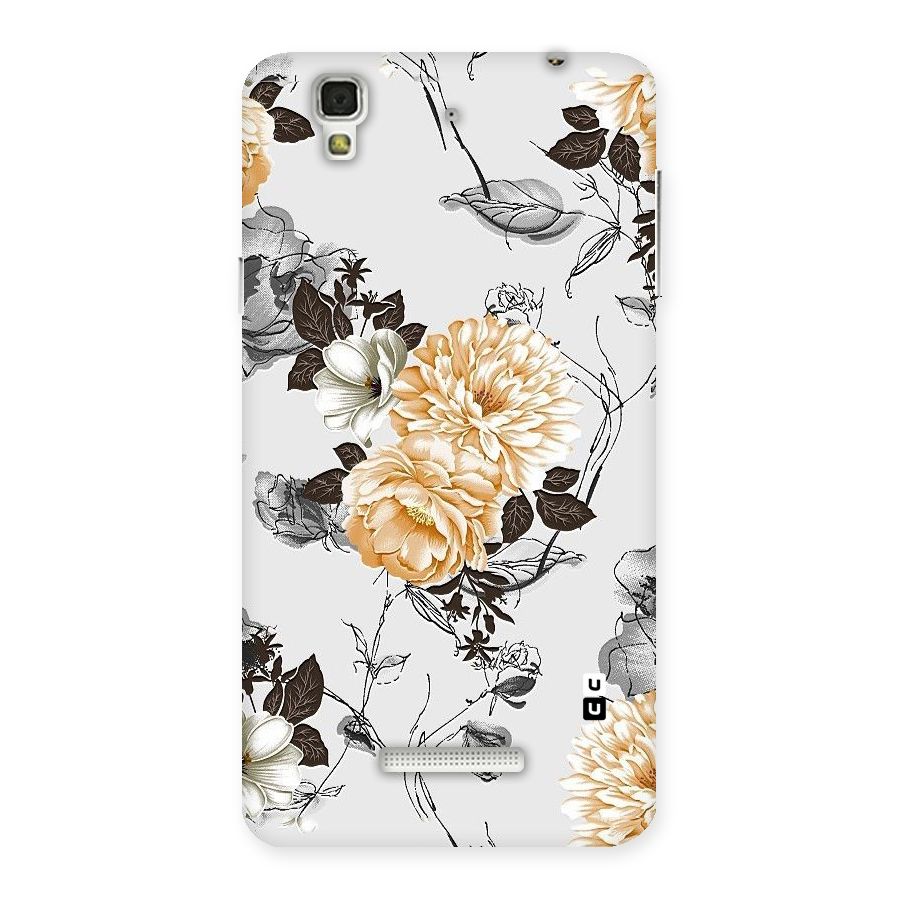Yellow Floral Back Case for Yu Yureka