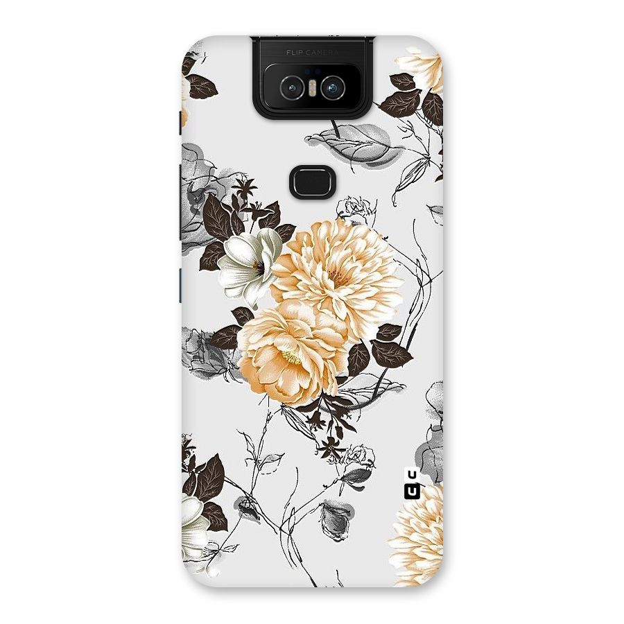 Yellow Floral Back Case for Zenfone 6z