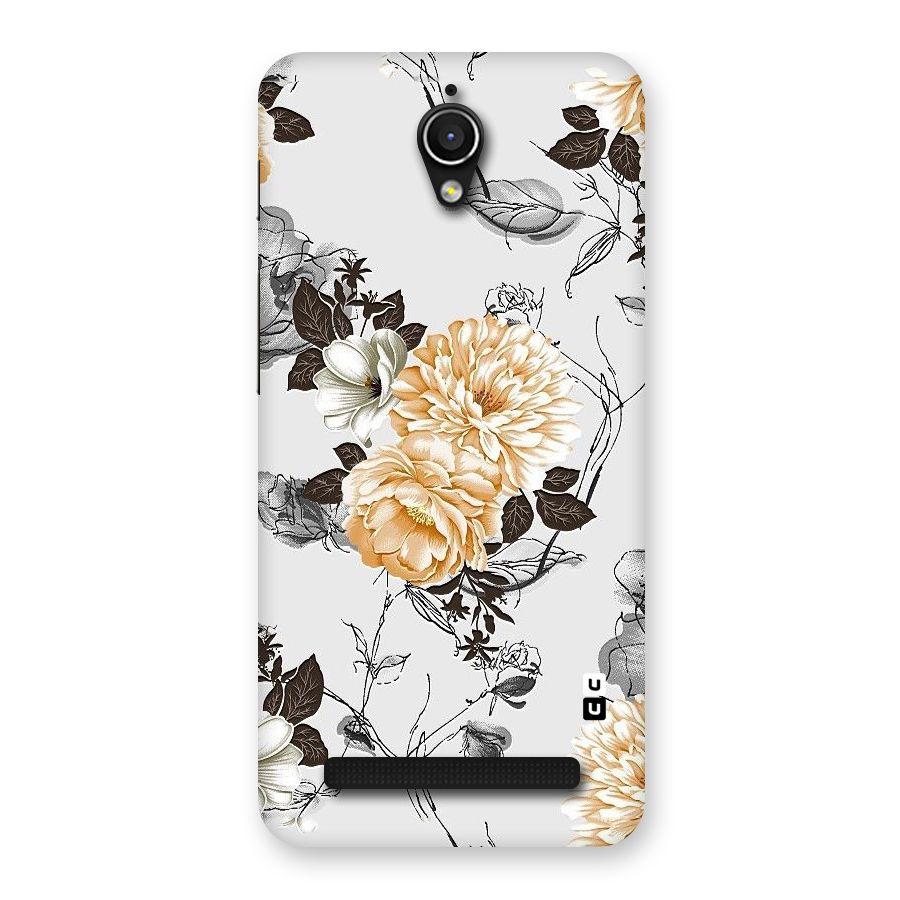 Yellow Floral Back Case for Zenfone Go