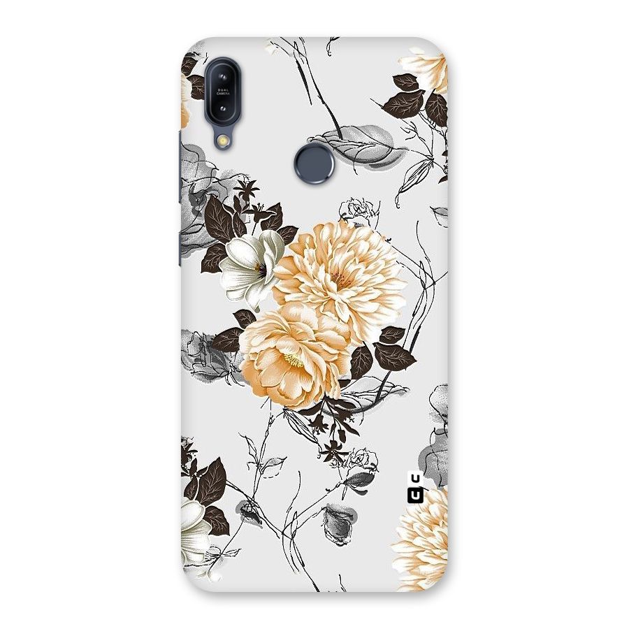 Yellow Floral Back Case for Zenfone Max M2