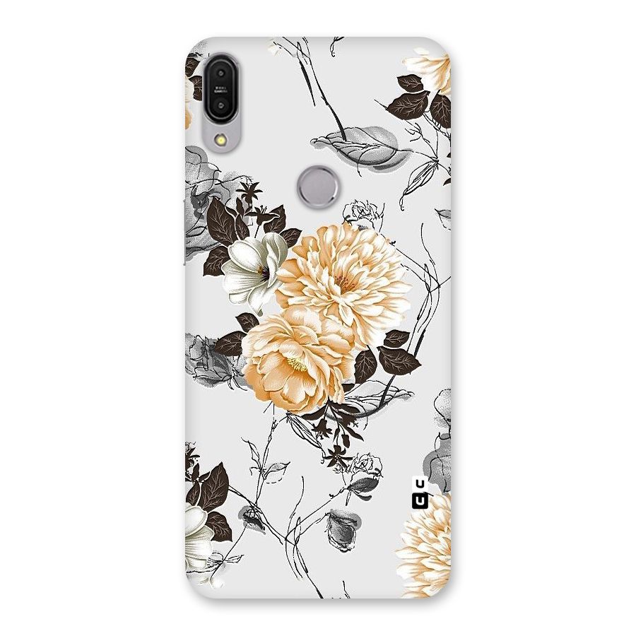 Yellow Floral Back Case for Zenfone Max Pro M1