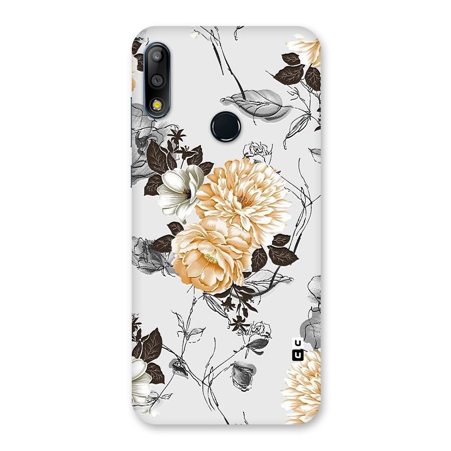 Yellow Floral Back Case for Zenfone Max Pro M2