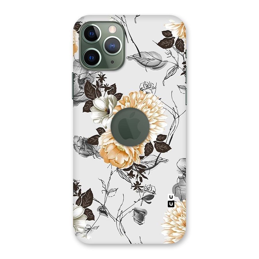 Yellow Floral Back Case for iPhone 11 Pro Logo  Cut