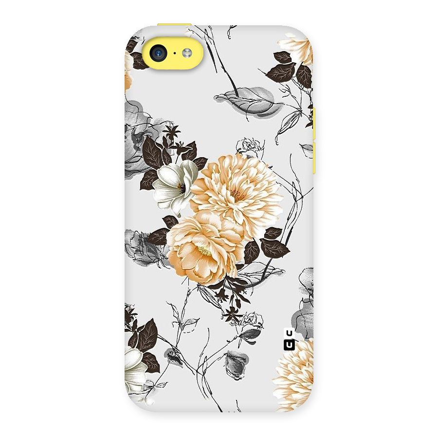Yellow Floral Back Case for iPhone 5C