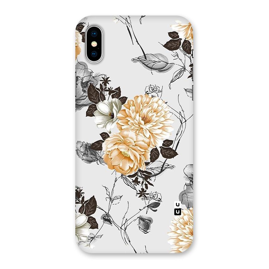 Yellow Floral Back Case for iPhone XS