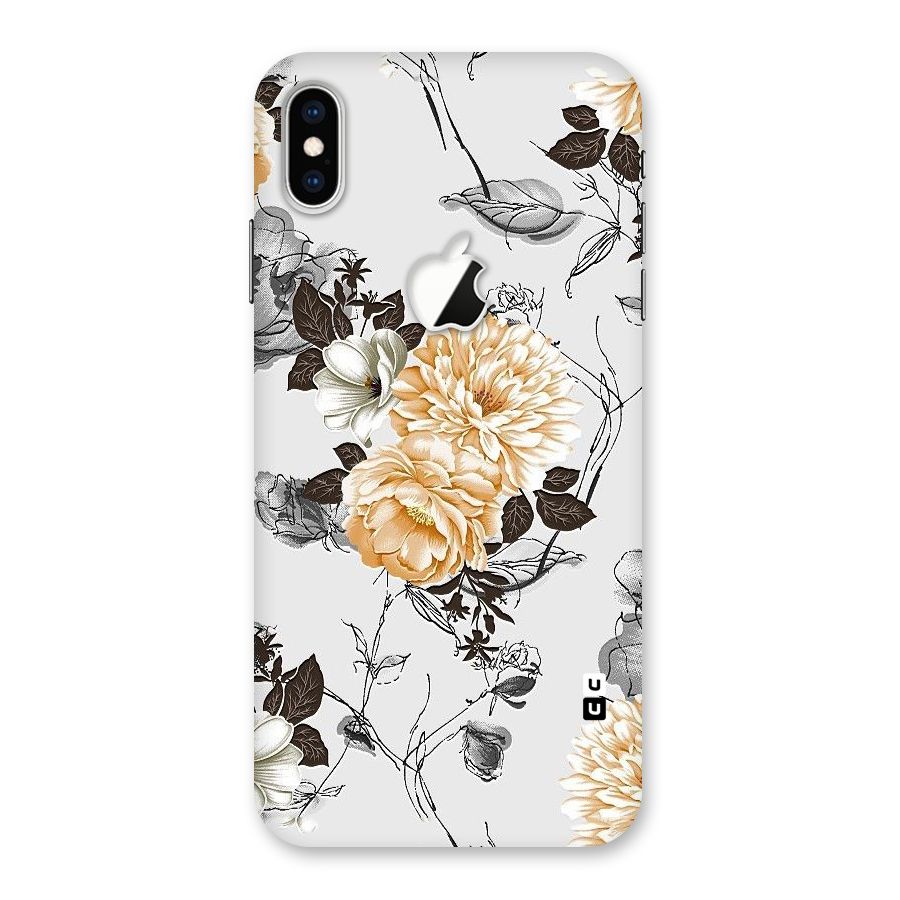 Yellow Floral Back Case for iPhone XS Max Apple Cut