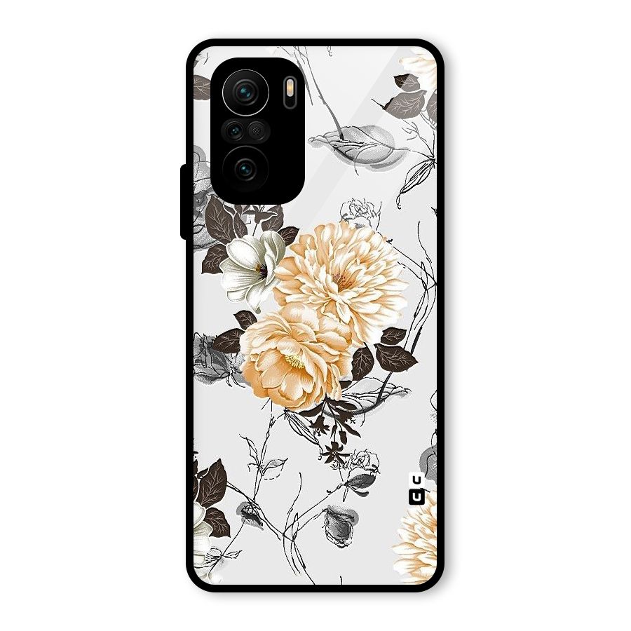 Yellow Floral Glass Back Case for Mi 11X Pro